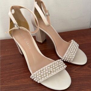 Kelly & Katie Ivory Pearl-Adorned Heels